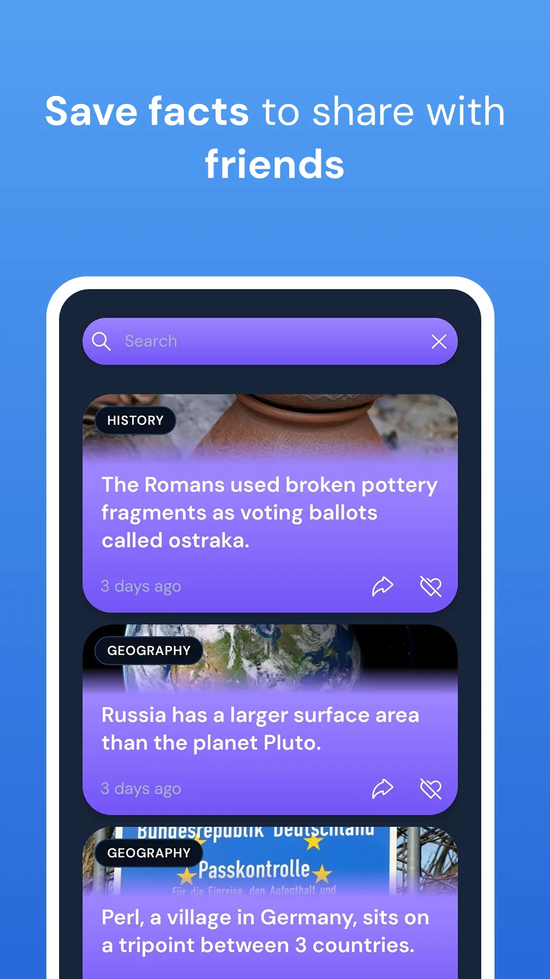 Stupefact saved facts ready to share